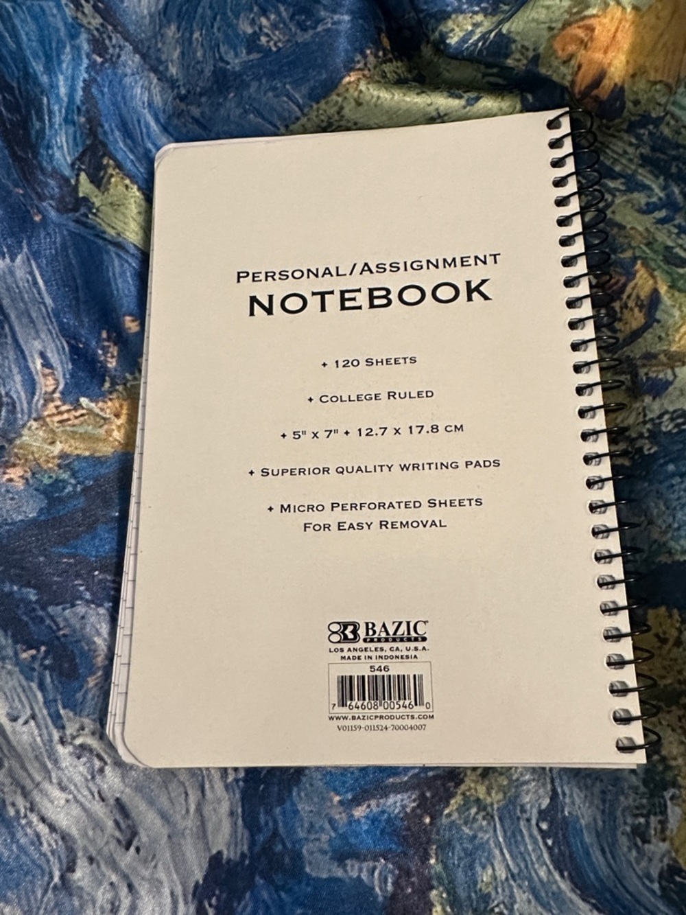 Blue Gradient Spiral Notebook - Picture 2 of 4